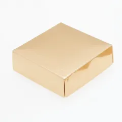 Cube/Truffle Box Folding Lid; Shiny Gold 